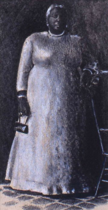 original drawing of Mantonica Wilson by Campello