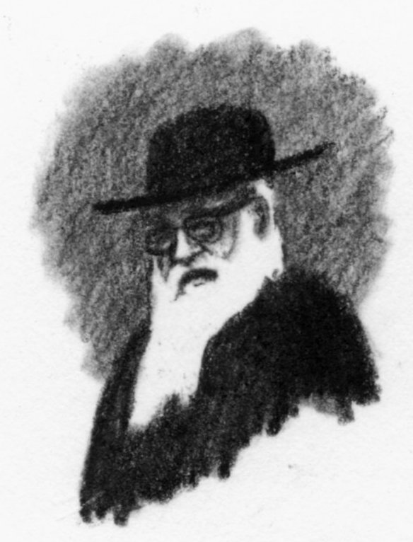 original Judaica Rabbi drawing by Campello