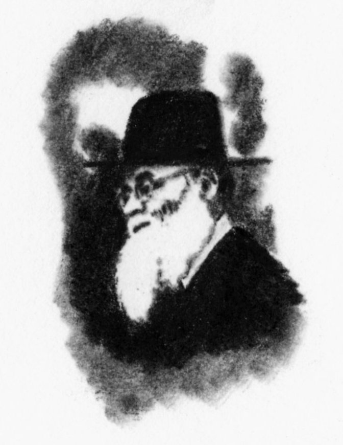 original Judaica Rabbi drawing by Campello