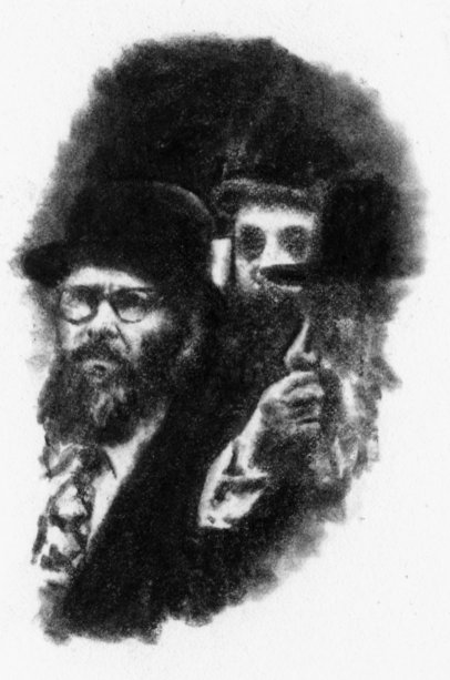original Judaica Rabbi drawing by Campello