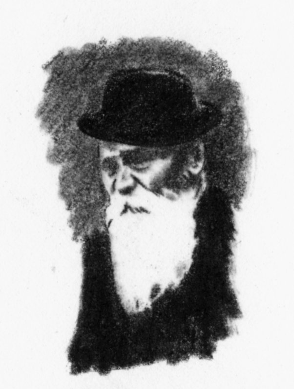 original Judaica Rabbi drawing by Campello