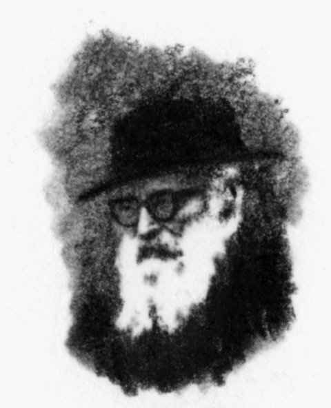 original Judaica Rabbi drawing by Campello