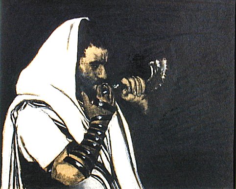 original Judaica Rabbi drawing by Campello