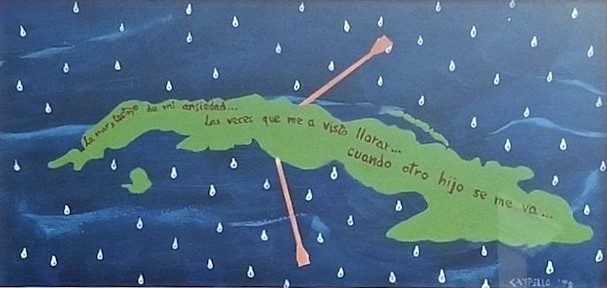 Original 1978 Cuban painting by Florencio Lennox Campello