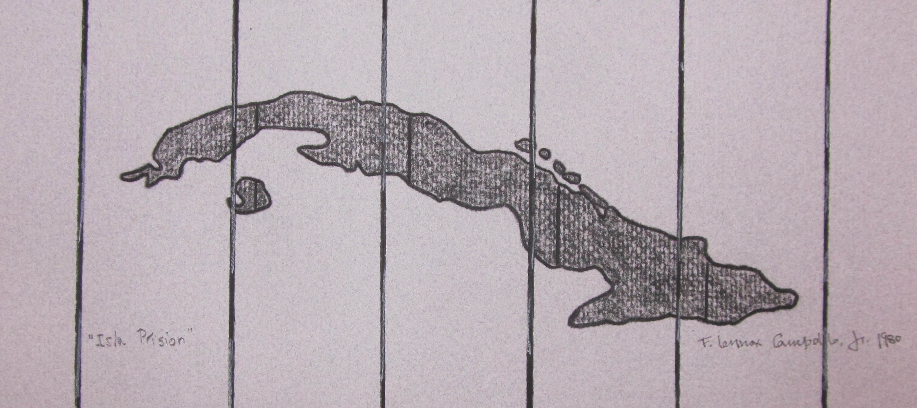 Original 1980 Cuba Series drawing by Florencio Lennox Campello