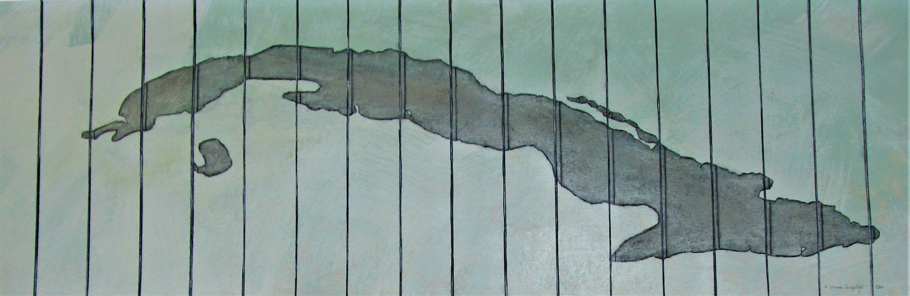 Original 1980 Cuba Series drawing by Florencio Lennox Campello