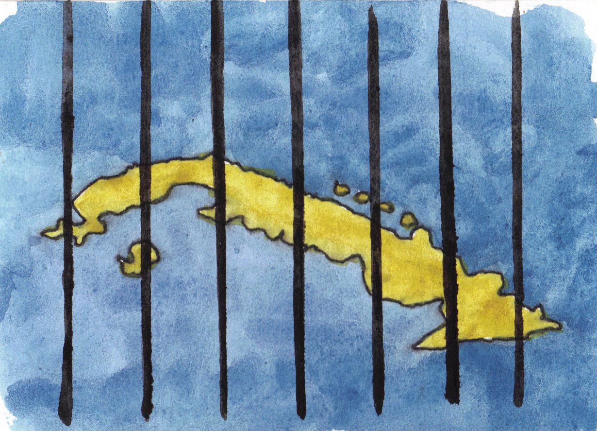 Original 1981 Cuban painting by Florencio Lennox Campello