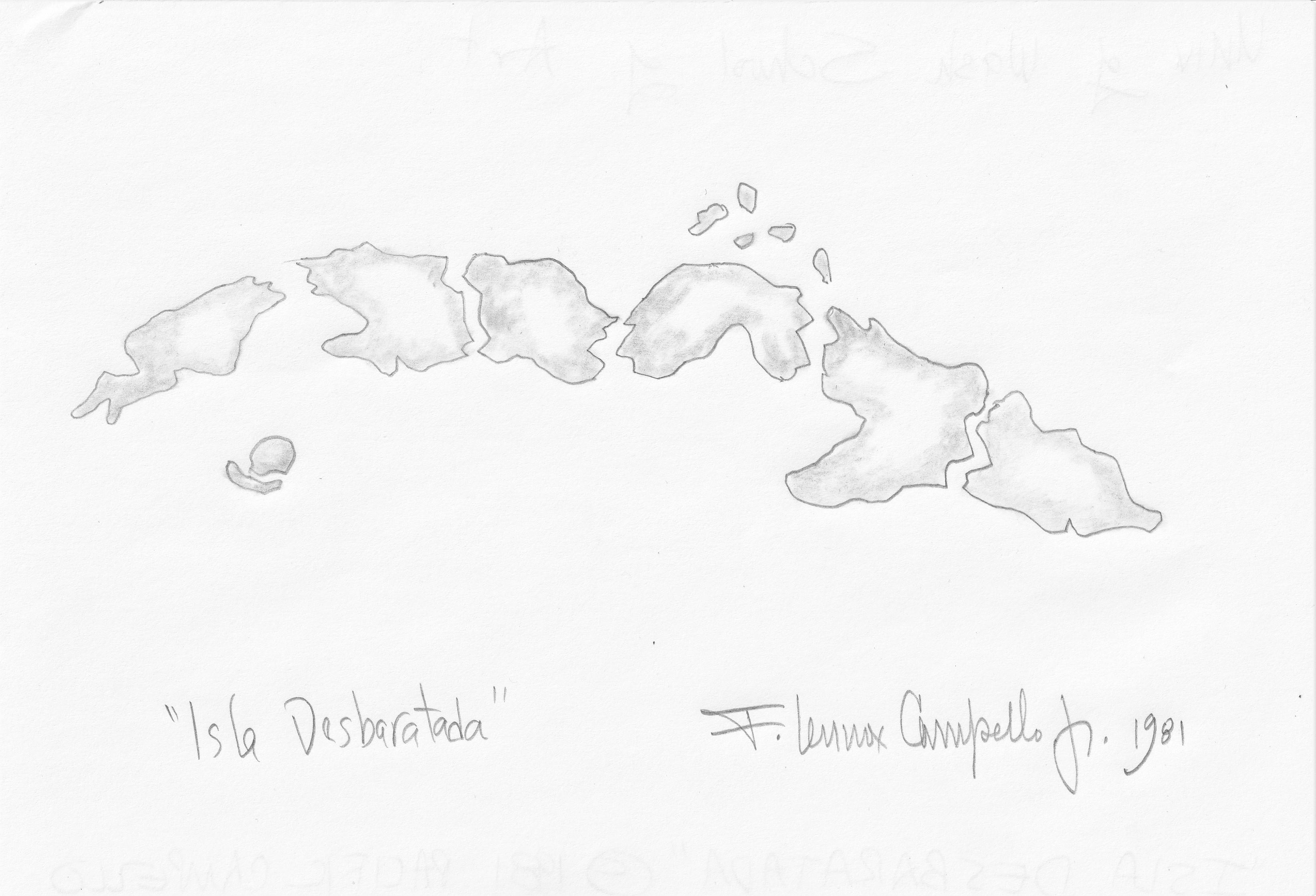 Original 1981 Cuba Series drawing by Florencio Lennox Campello