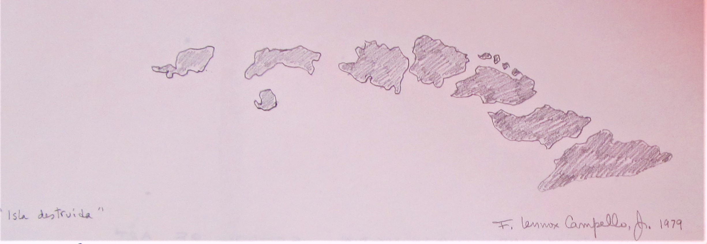 Original 1980 Cuba Series drawing by Florencio Lennox Campello